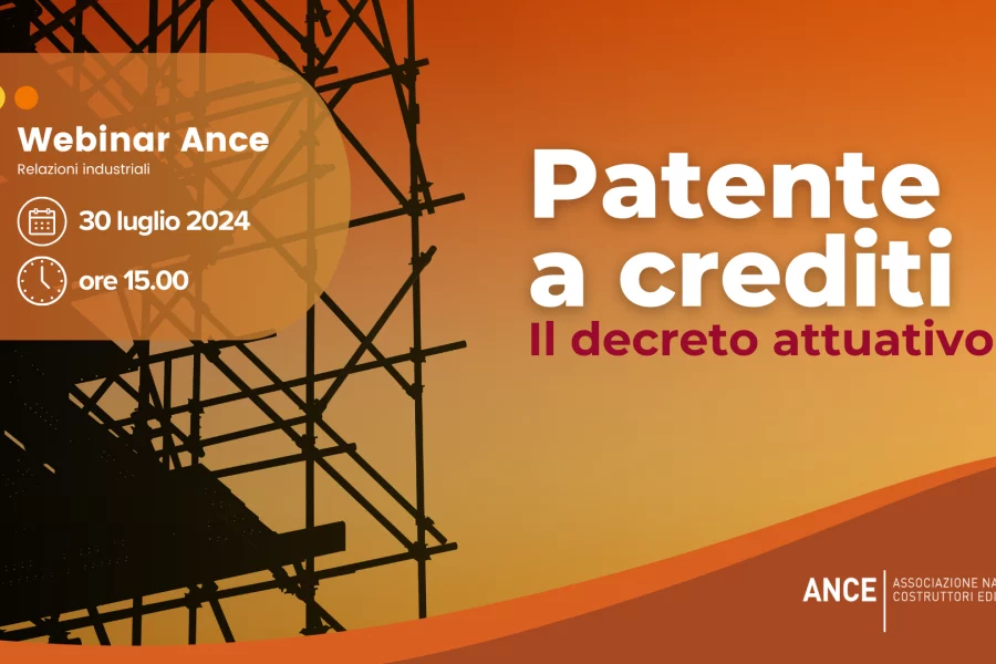 Patente a crediti – Webinar ANCE
