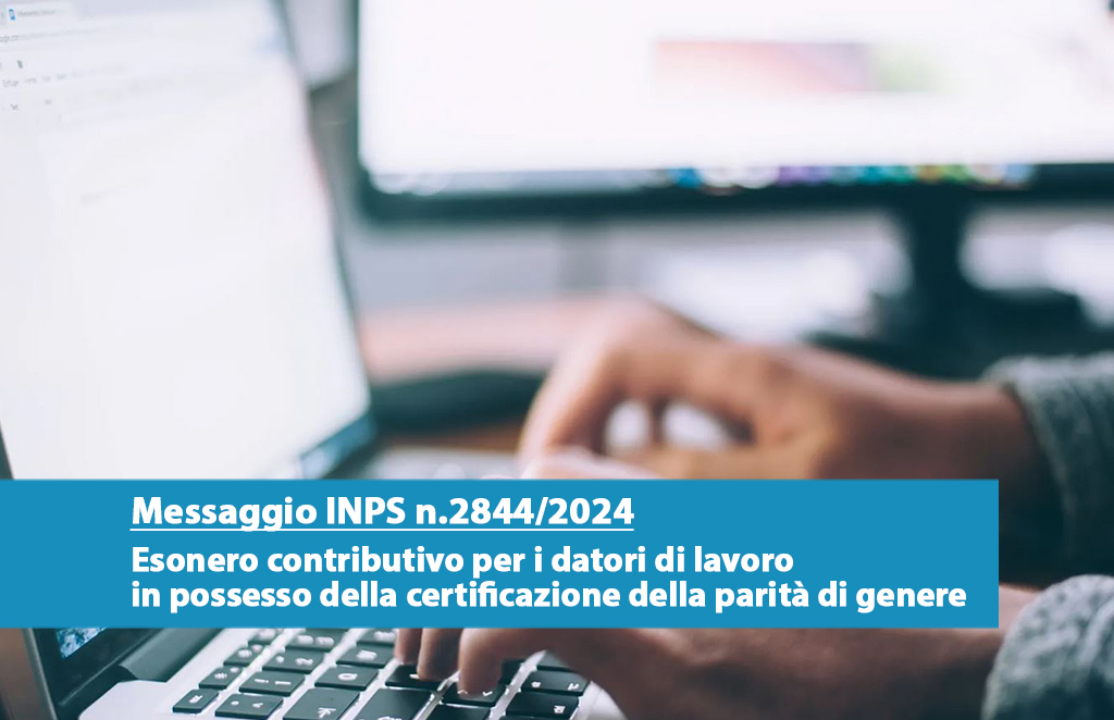 Esonero contributivo per datori di lavoro in possesso della parità di genere