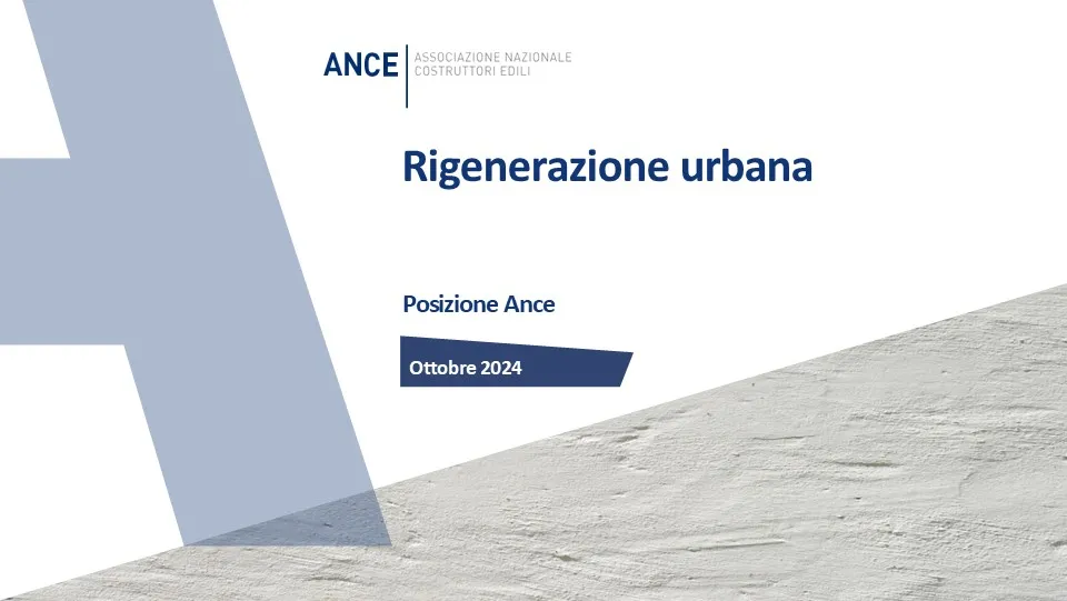 Rigenerazione urbana, Ance: sì a un programma nazionale